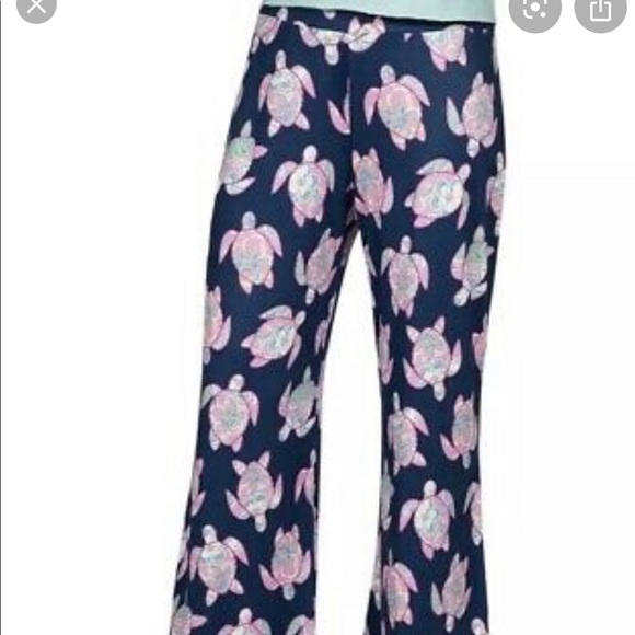 Simply Southern Other - Simply Southern Palazzo Ivy Turtle Lounge Pant New